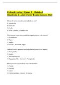 Pathophysiology Exam 3 &ndash; Detailed Questions & Answers for Exam Success 2026