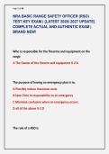 NRA BASIC RANGE SAFETY OFFICER &lpar;RSO&rpar; &NewLine;TEST KEY EXAM &vert; &lbrace;LATEST 2026&sol; 2027 UPDATE&rcub; &NewLine;COMPLETE ACTUAL AND AUTHENTIC EXAM &vert; &NewLine;BRAND NEW&excl;