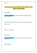 NUR-333 Exam 1 Study Guide&colon; Contraception&comma; Conception&comma; Fetal Development & Pregnancy