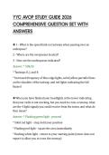 YYC AVOP STUDY GUIDE 2026&NewLine;COMPREHENSIVE QUESTION SET WITH&NewLine;ANSWERS&NewLine;