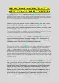 PHC 4047 Final Exam UPDATED ACTUAL &NewLine;QUESTIONS AND CORRECT ANSWERS