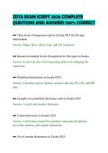 ZDTA EXAM SCRIPT 2026 COMPLETE&NewLine;QUESTIONS AND ANSWERS 100&percnt; CORRECT