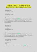 NUR 443 Exam 2 UPDATED ACTUAL &NewLine;QUESTIONS AND CORRECT ANSWERS