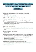 ZETA PHI BETA PRACTICE EXAMINATION&NewLine;2026 QUESTIONS WITH ANSWERS&NewLine;GRADED A&plus;