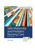 Test Bank for Safe Maternity and Pediatric Nursing Care 2nd Edition Linnard-Palmer&NewLine;
