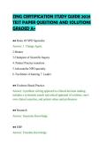 ZING CERTIFICATION STUDY GUIDE 2026&NewLine;TEST PAPER QUESTIONS AND SOLUTIONS&NewLine;GRADED A&plus;