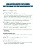 ZPB ACTUAL EXAM PAPER 2026&NewLine;QUESTIONS WITH ANSWERS GRADED A&plus;