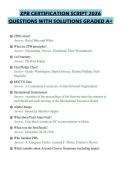 ZPB CERTIFICATION SCRIPT 2026&NewLine;QUESTIONS WITH SOLUTIONS GRADED A&plus;