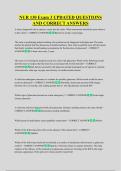 NUR 130 Exam 3 UPDATED QUESTIONS &NewLine;AND CORRECT ANSWERS