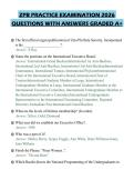 ZPB PRACTICE EXAMINATION 2026&NewLine;QUESTIONS WITH ANSWERS GRADED A&plus;