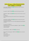 NUR 130 Exam 1 UPDATED QUESTIONS &NewLine;AND CORRECT ANSWERS