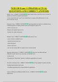 NUR 130 Exam 1 UPDATED ACTUAL &NewLine;QUESTIONS AND CORRECT ANSWERS