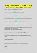 Nursing 130 Exam 1 Test UPDATED ACTUAL &NewLine;QUESTIONS AND CORRECT ANSWERS