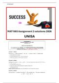 MAT1503 Assignment 2 AND 3 solutions 2026