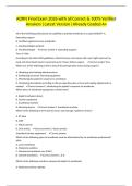 AORN Final Exam Practice Questions and Answers Perioperative Nursing Review Test Prep Latest Edition