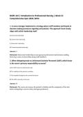 NURS 110 &vert; Introduction to Professional Nursing &vert; Week 12&NewLine;Comprehensive Quiz 2026 &vert;WCU