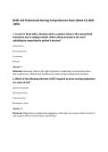 NURS 110 Professional Nursing Comprehensive Exam &lpar;Week 11&rpar; 2026&NewLine;&vert;WCU
