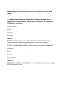 NURS 110 Introduction to Professional Nursing Week 10 Quiz 2026&NewLine;&vert;WCU