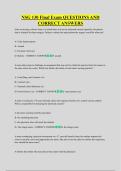 NSG 130 Final Exam QUESTIONS AND &NewLine;CORRECT ANSWERS