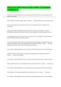 Physics 250 final exam With Complete Solutions&period;&NewLine;&NewLine;