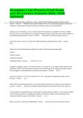 Straighter Line Physics Final Exam and All Correct Answers 2025 -2026 Updated&period;