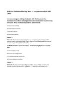 NURS 110 Professional Nursing Week 13 Comprehensive Quiz 2026&NewLine;&vert;WCU