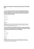 NURS 110 &vert; Introduction to Professional Nursing &vert; Week 5 Quiz 2026&NewLine;WCU