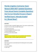 Florida Irrigation Contractor Exam &NewLine;Newest 2026-2027 Updated Questions &NewLine;From Actual Exams Complete Questions &NewLine;And Correct Detailed Answers &lpar;Expert &NewLine;Verified Exam&rpar; &vert;Already Graded &NewLine;A&plus;&vert;&vert;Brand New&excl;&excl; 