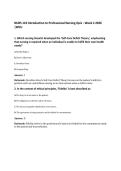 NURS 110 Introduction to Professional Nursing Quiz - Week 2 2026&NewLine;&vert;WCU