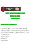 OB HESI Maternity Version 2 Exam Questions and Verified Answers &ndash; Practice Questions with Verified Answers