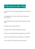 Cisco CCNA UPDATED SCRIPT 2026&NewLine;PRACTICE SOLUTIONS GRADED A&plus;