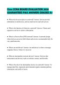 Cisco CCNA BOARD EVALUATION 2026&NewLine;GUARANTEED PASS ANSWERS GRADED A&plus;