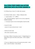 Cisco CCNA STUDY GUIDE 2026 ACTUAL&NewLine;QUESTIONS WITH SOLUTIONS GRADED A&plus;