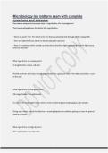 Microbiology lab midterm exam with complete questions and answers