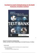 Test Bank Gould&rsquo;s Pathophysiology for the Health Professions 7th Edition VanMeter ISBN 9780323316071 Complete Chapters Questions and Verified Answers A&plus;&NewLine;