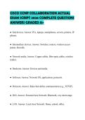 CISCO CCNP COLLABORATION ACTUAL&NewLine;EXAM SCRIPT 2026 COMPLETE QUESTIONS&NewLine;ANSWERS GRADED A&plus;
