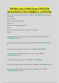 MP100 Cycle 3 Final Exam UPDATED &NewLine;QUESTIONS AND CORRECT ANSWERS 