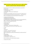 AORN Final Exam Practice Questions and Answers Perioperative Nursing Review Test Prep Latest Edition