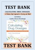 TEST BANK &NewLine;CALCULATING DRUG DOSAGES&colon; &NewLine;A Patient-Safe Approach to Nursing and Math   &NewLine;2nd Edition &NewLine;Castillo &vert; Werner-McCullough 