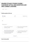 SEMPER FIT BASIC FITNESS COURSE -MARINENET ACTUAL 2026 QUESTIONS AND 100&percnt; CORRECT ANSWERS