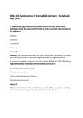 NURS 101L Fundamentals of Nursing Skills Lab Exam 1 Study Guide&NewLine;2026 &vert;WCU