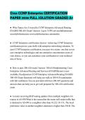 Cisco CCNP Enterprise CERTIFICATION&NewLine;PAPER 2026 FULL SOLUTION GRADED A&plus;