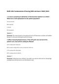 NURS 101L Fundamentals of Nursing Skills Lab Exam 2 2026 &vert;WCU