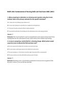 NURS 101L Fundamentals of Nursing Skills Lab Final Exam 2026 &vert;WCU