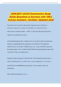 2026&sol;2027 IACCP Examination Study&NewLine;Guide Questions & Answers with 100&percnt;&NewLine;Correct Answers &vert; Verified &vert; Updated 2026