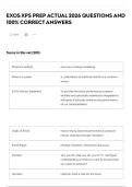 EXOS XPS PREP ACTUAL 2026 QUESTIONS AND 100&percnt; CORRECT ANSWERS