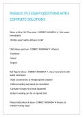 Pediatric ITLS EXAM QUESTIONS WITH COMPLETE SOLUTIONS