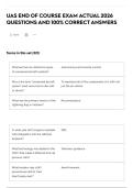 UAS END OF COURSE EXAM ACTUAL 2026 QUESTIONS AND 100&percnt; CORRECT ANSWERS