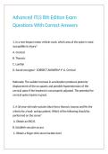 Advanced ITLS 8th Edition Exam Questions With Correct Answers