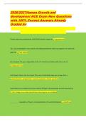2026&sol;2027Human Growth and&NewLine;development NCE Exam New Questions&NewLine;with 100&percnt; Correct Answers Already&NewLine;Graded A&plus;